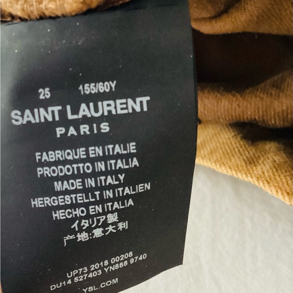 Saint Laurent Leopard Animal Print High Rise Slim Leg Jeans SZ 26 - Picture 6 of 8